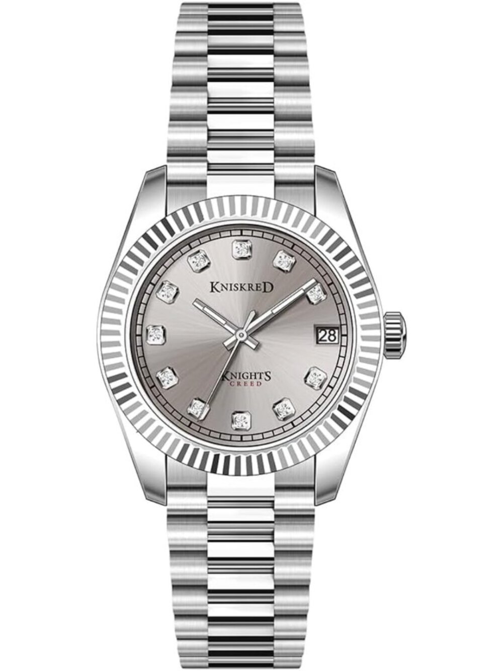 Elegant Women's Dress Watch with Crystal Accents | Timeless Style & Charm